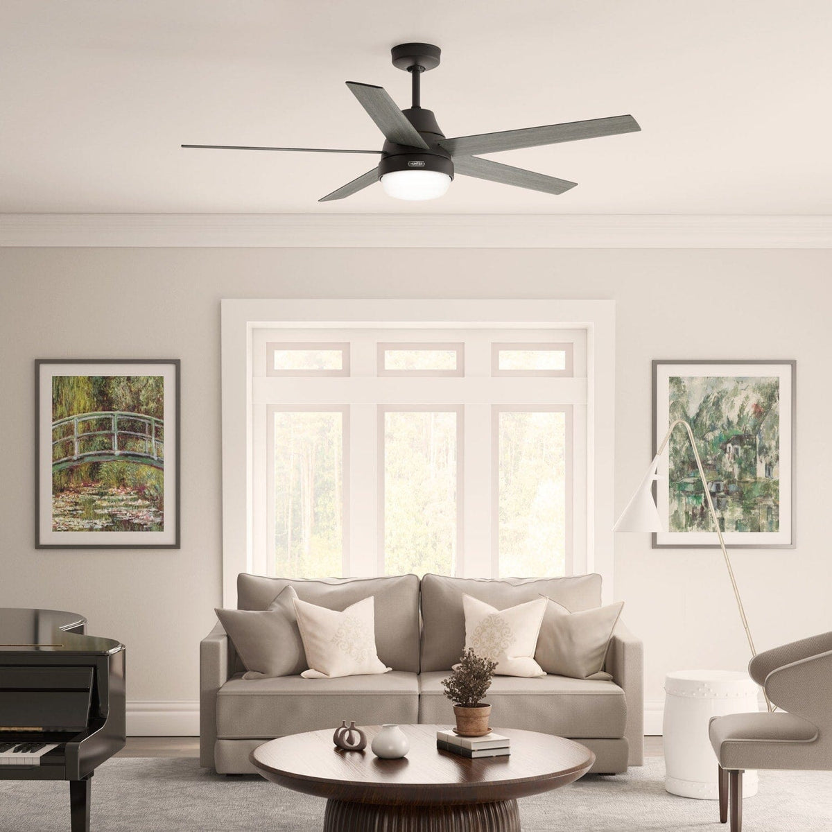Aerodyne Indoor Smart Fan Energy Star with LED and Reversible Blades and Remote 60 inch