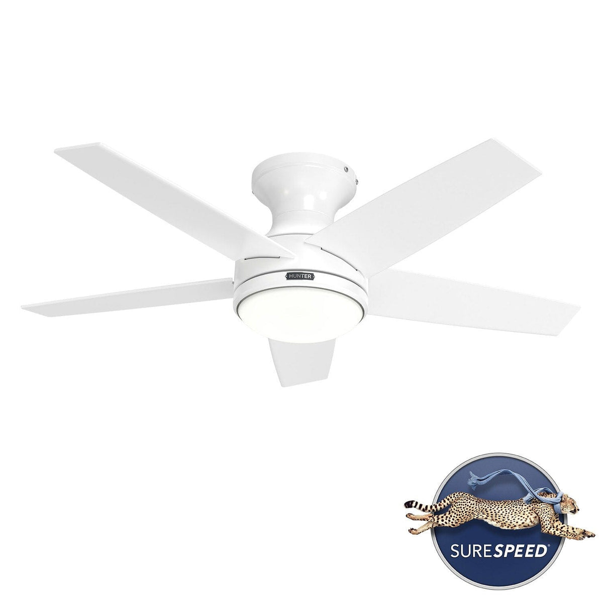 Dreska Indoor Low Profile 44 inch with LED Light and Remote