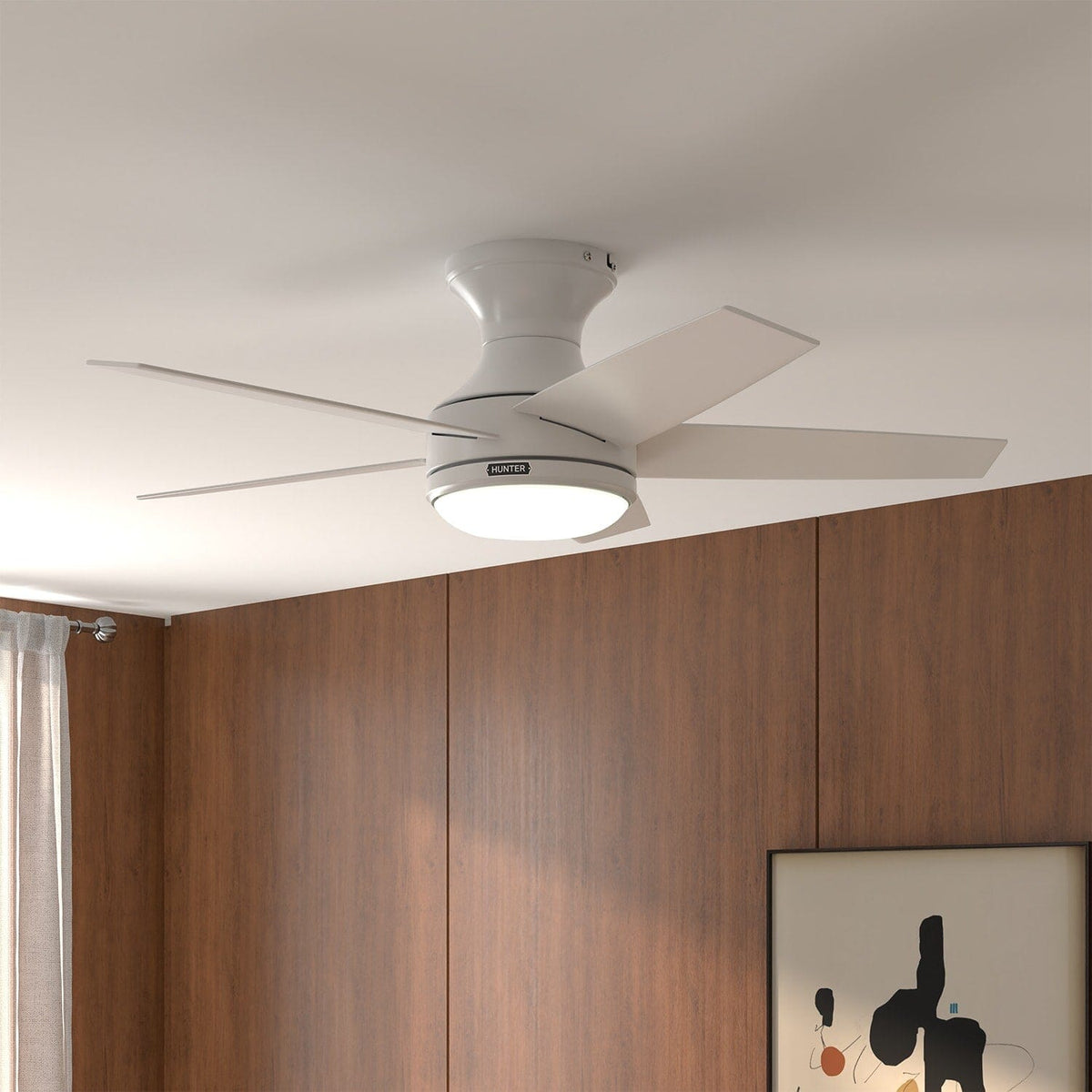 Dreska Indoor Low Profile 44 inch with LED Light and Remote