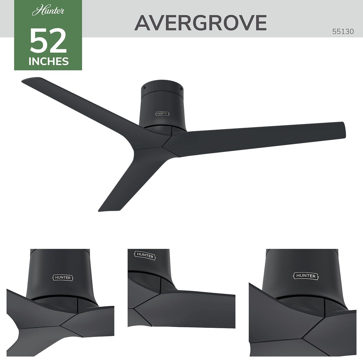 Avergrove Outdoor with Remote 52 inch
