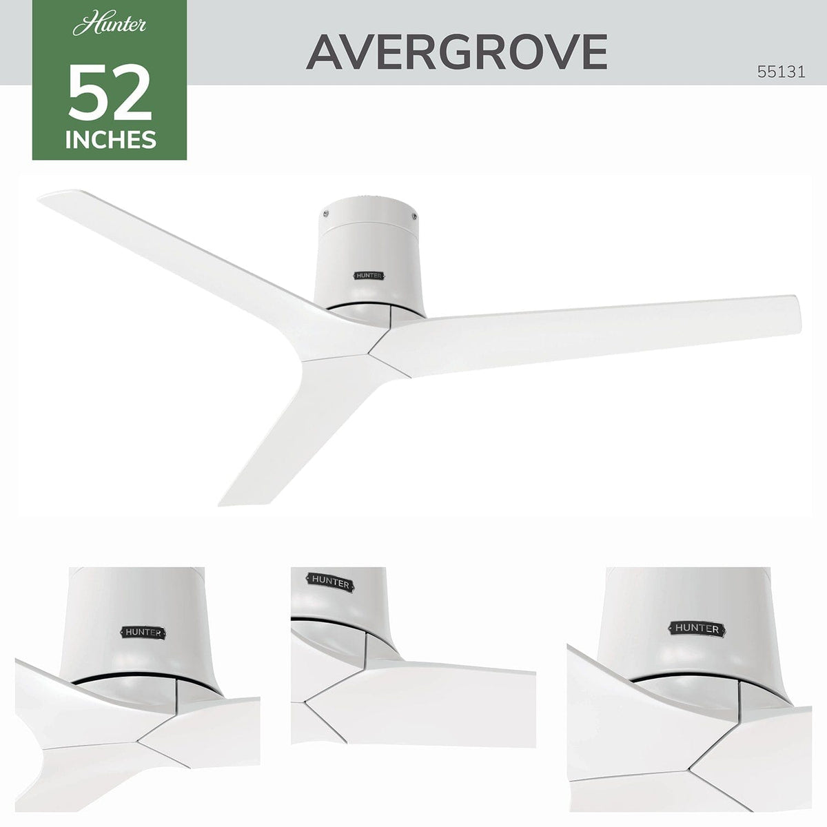 Avergrove Outdoor with Remote 52 inch