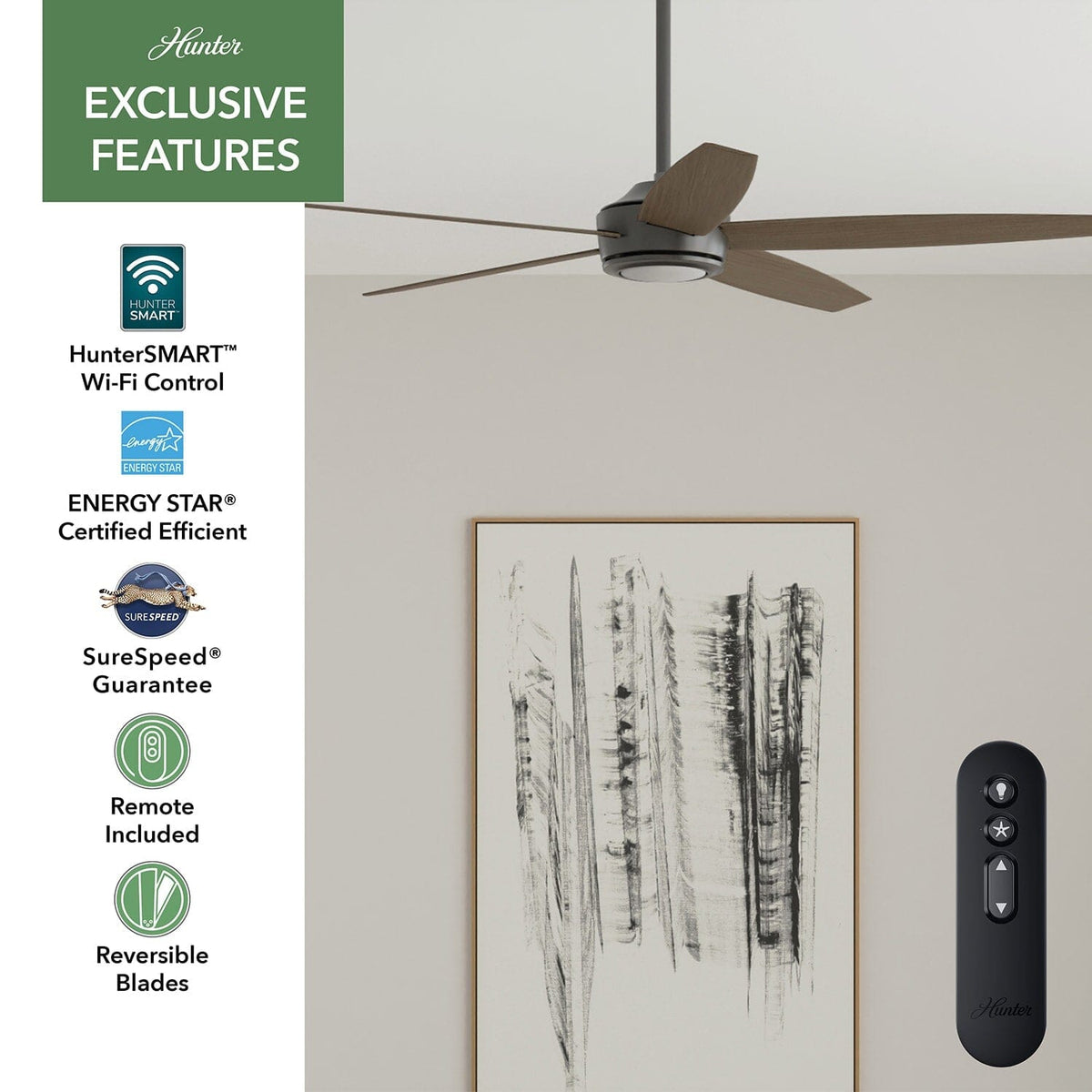 Zavia Indoor Smart with LED Light 60 inch with Remote