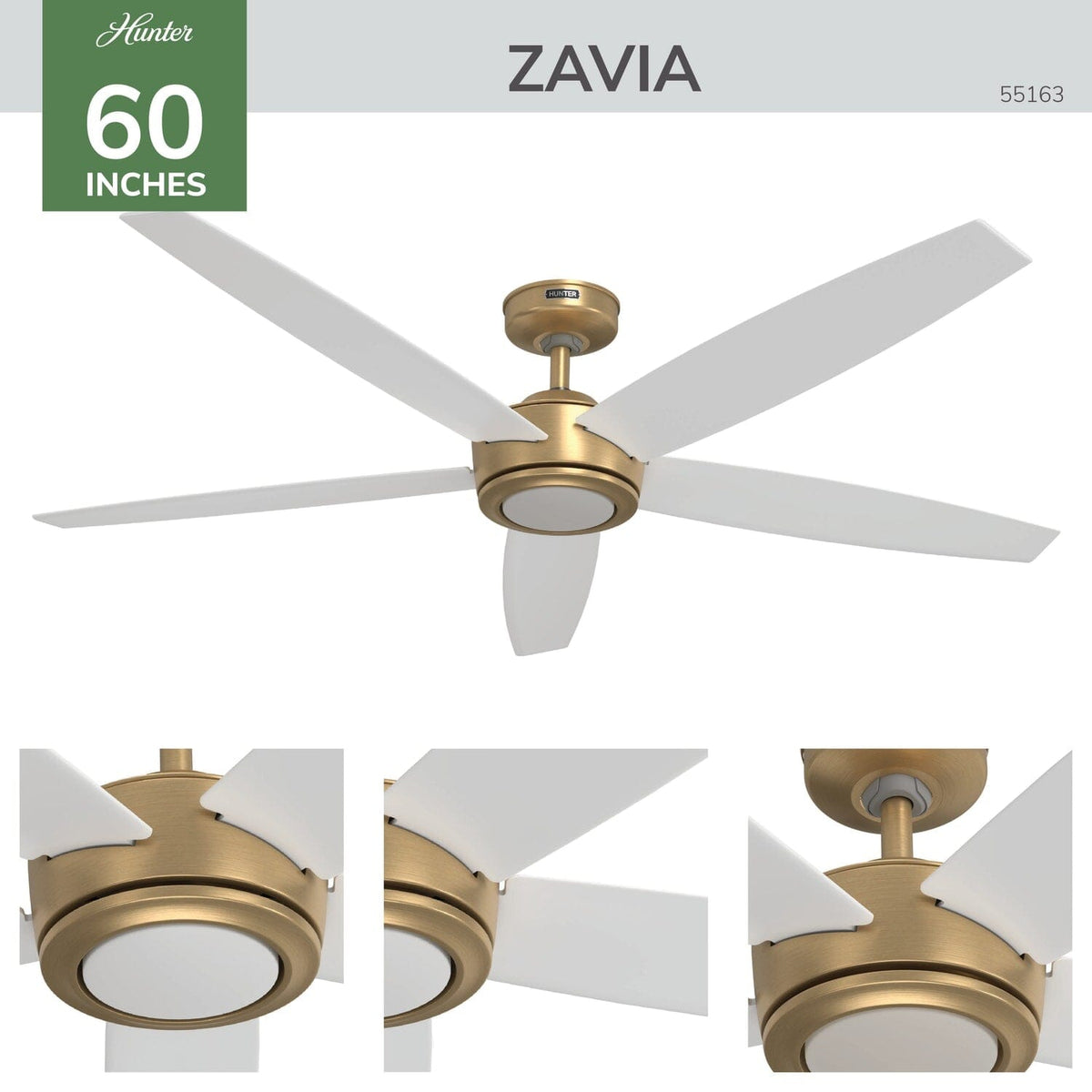 Zavia Indoor Smart with LED Light 60 inch with Remote