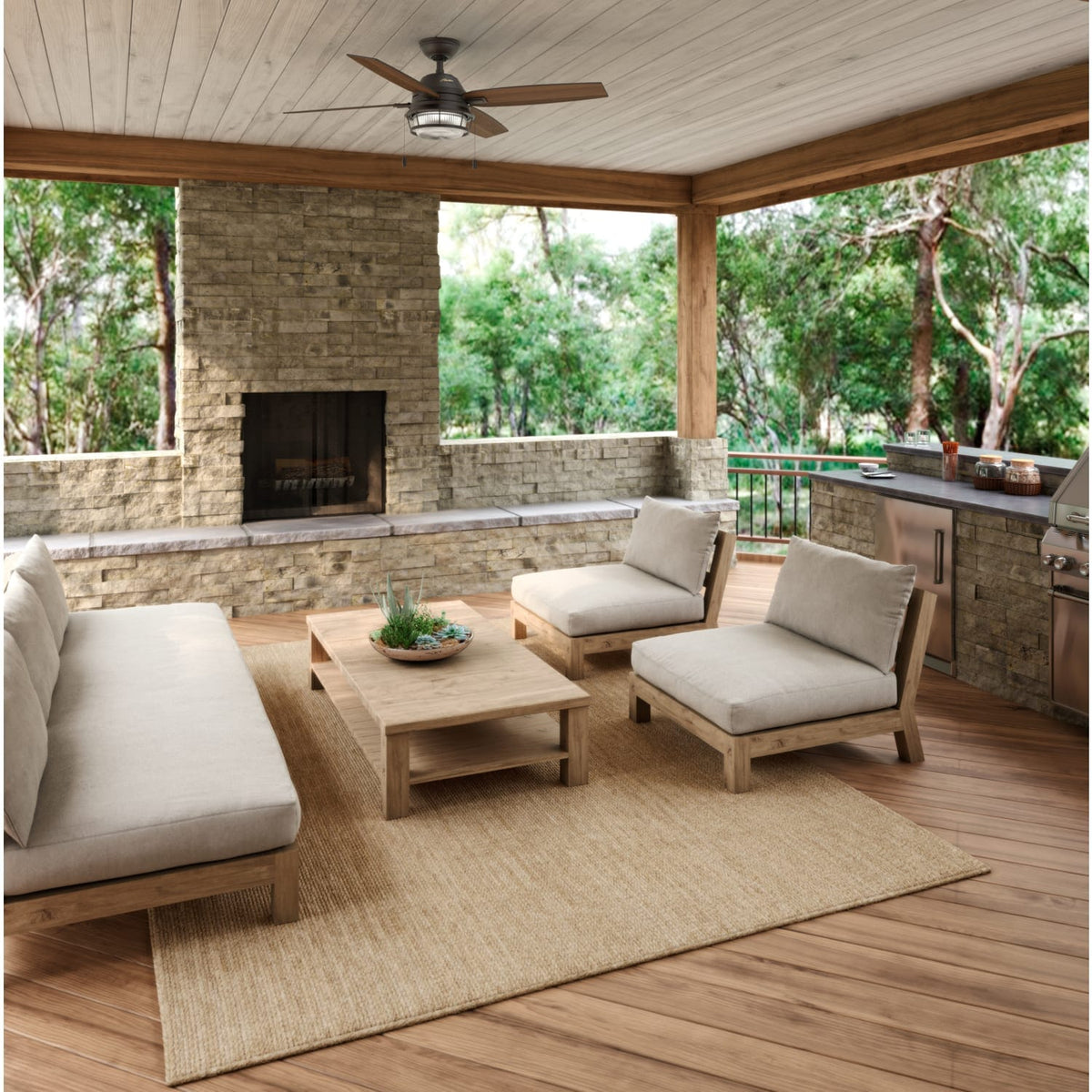 Ocala Outdoor with LED Light 52 inch