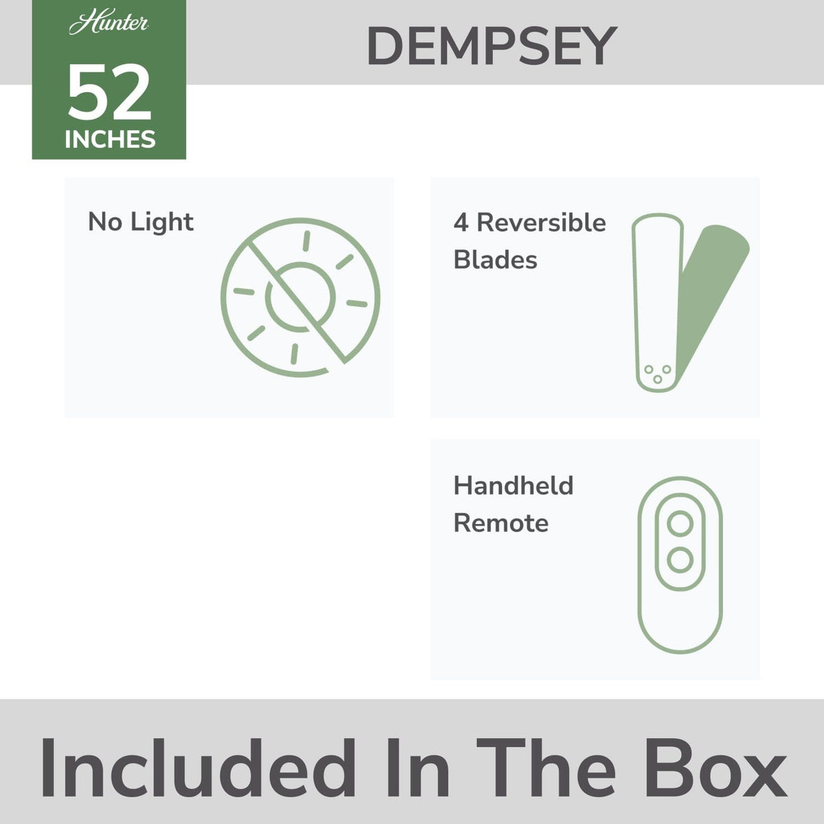 Dempsey Low Profile 52 inch