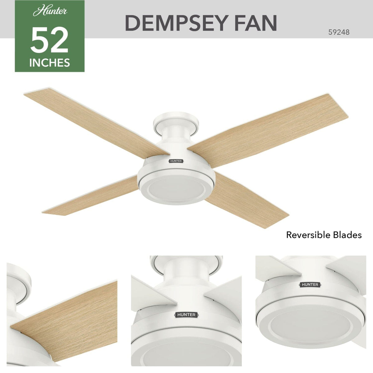 Dempsey Low Profile 52 inch