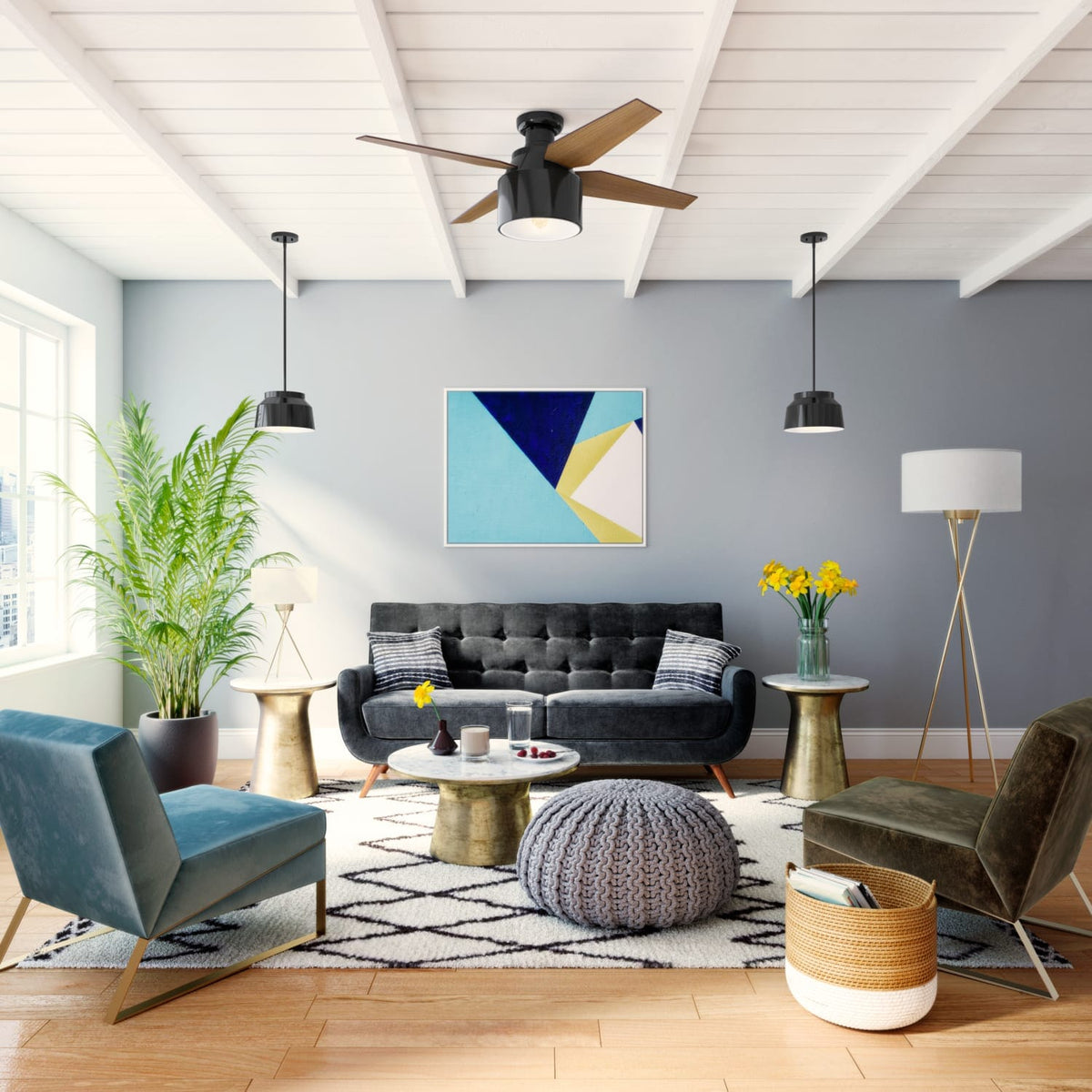 Cranbrook Low Profile with Light 52 inch