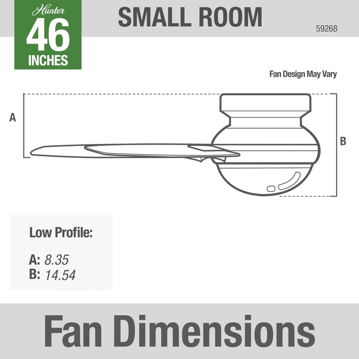 Anslee Low Profile with LED Light 46 inch