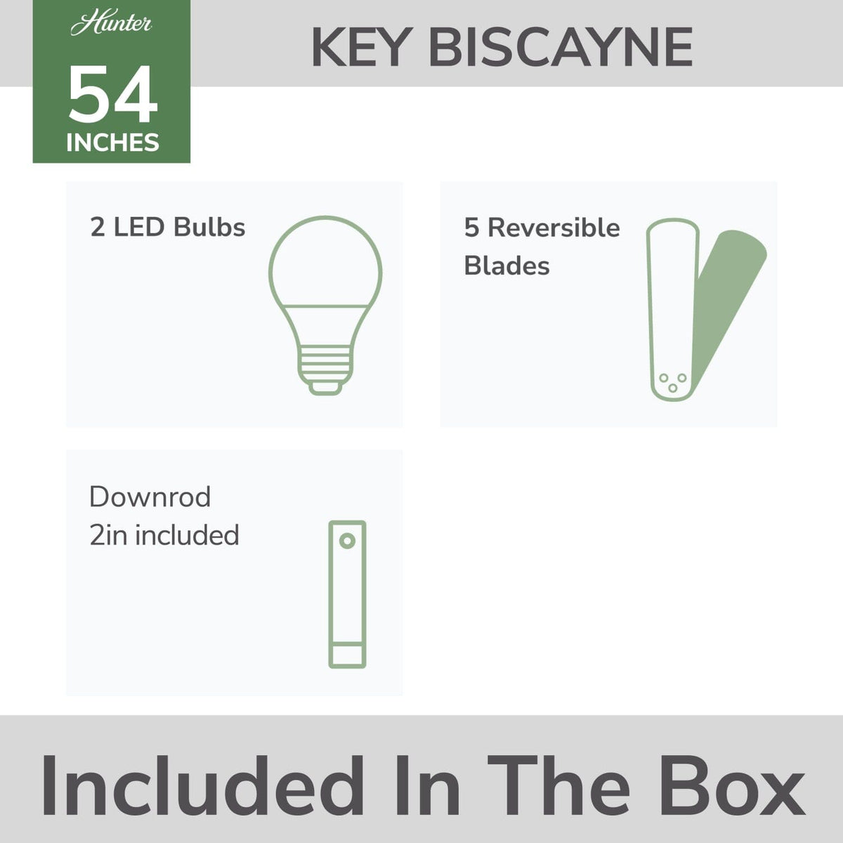 Key Biscayne Outdoor with Light 54 inch