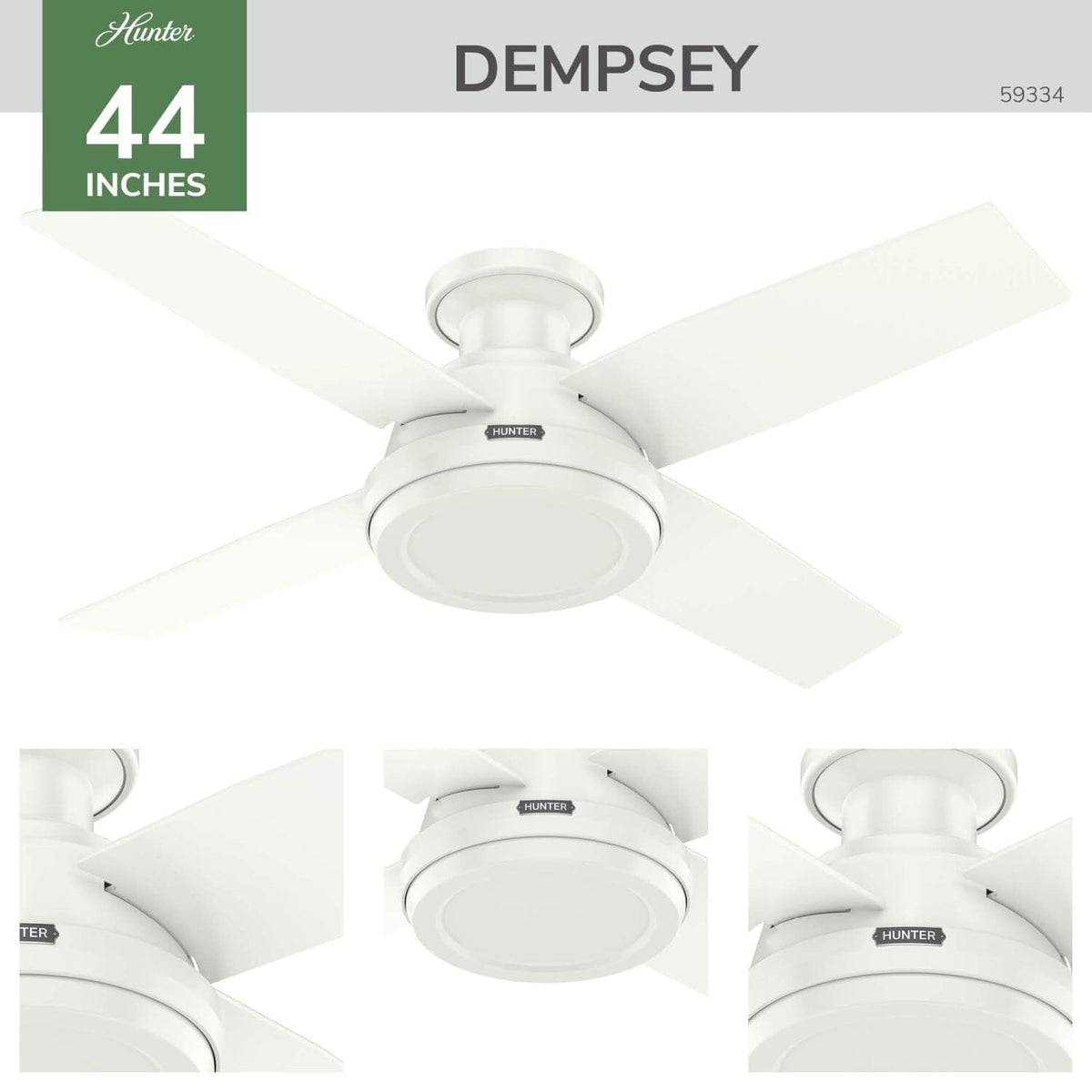Dempsey Low Profile 44 inch with Remote