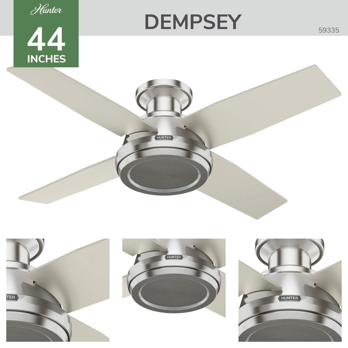 Dempsey Low Profile 44 inch with Remote