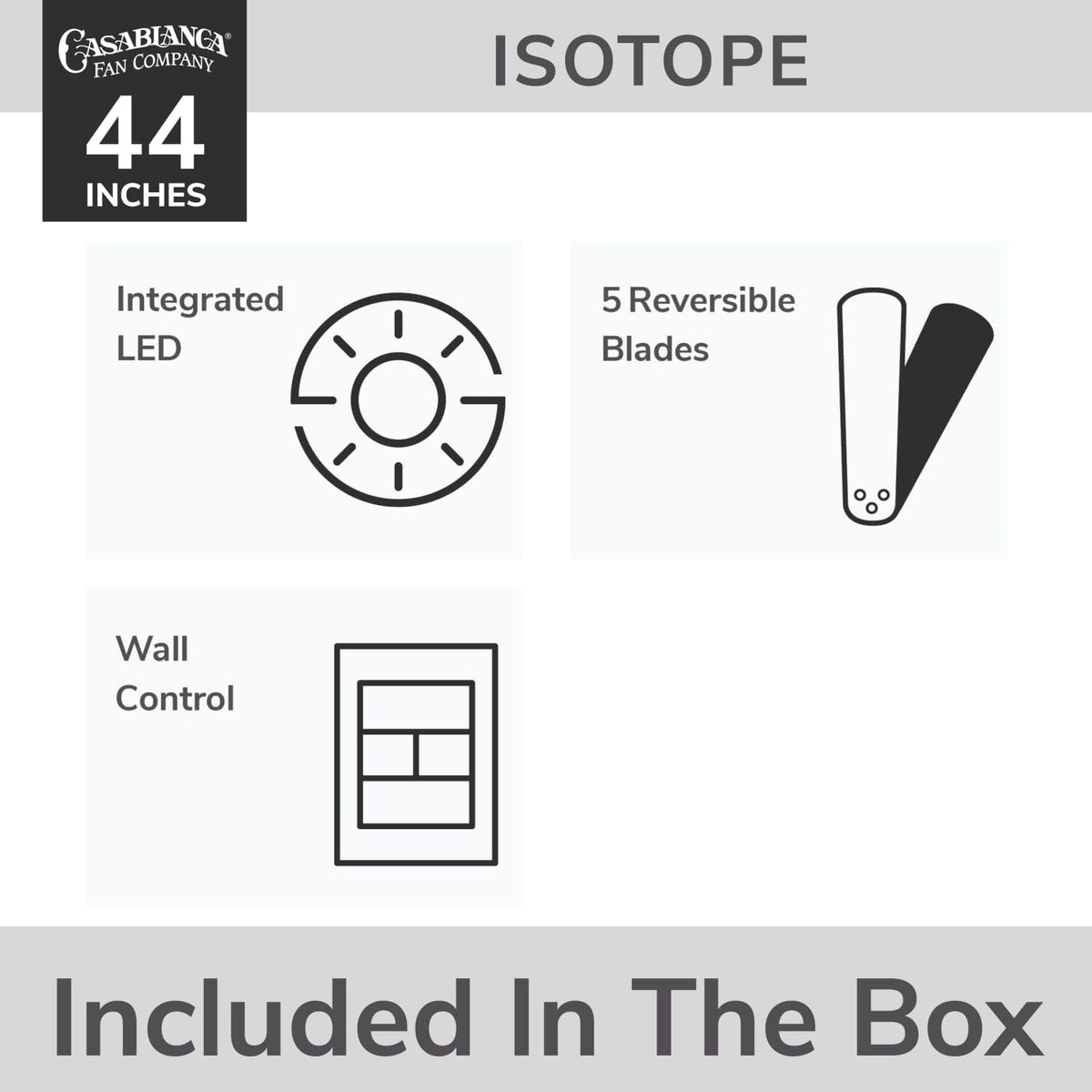 Isotope Low Profile with LED Light 44 inch