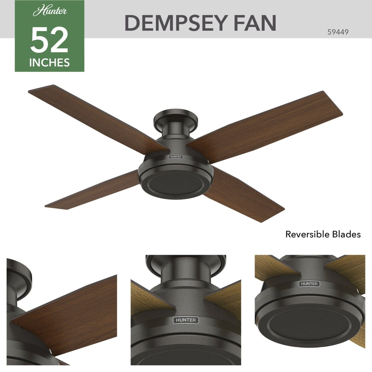 Dempsey Low Profile 52 inch