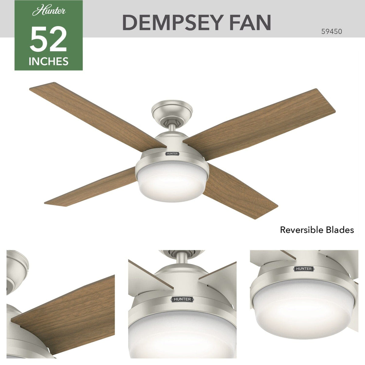Dempsey Outdoor with Light 52 inch
