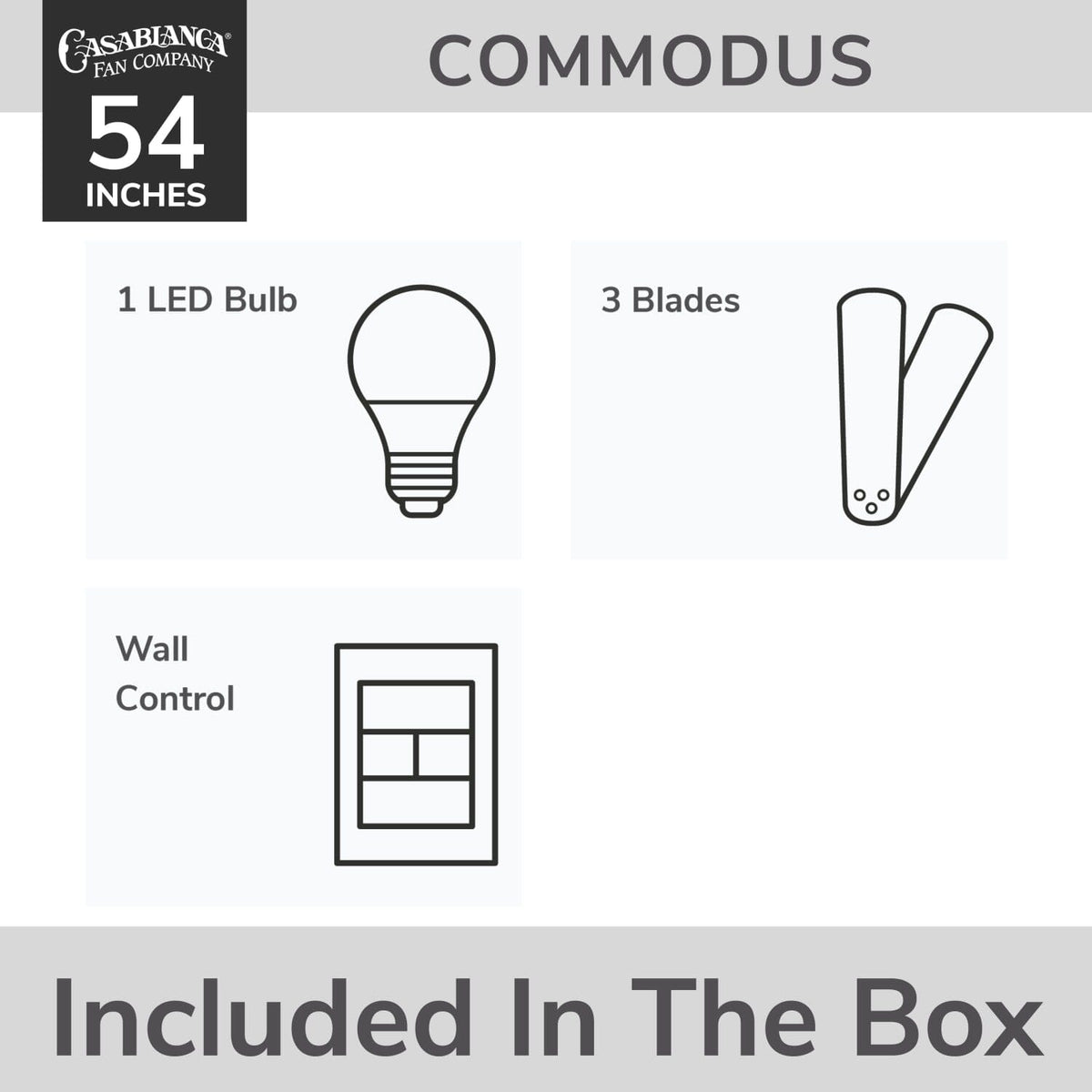 Commodus with LED Light 54 inch