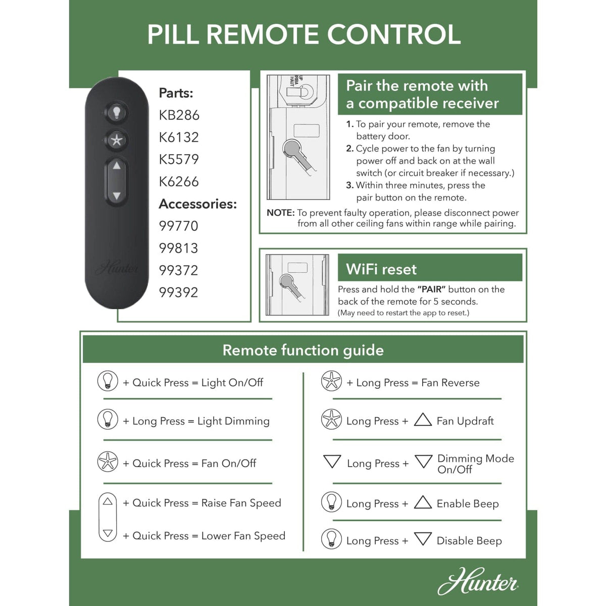 Universal Fan-Light Remote Control (Receiver Not Included) - 99813