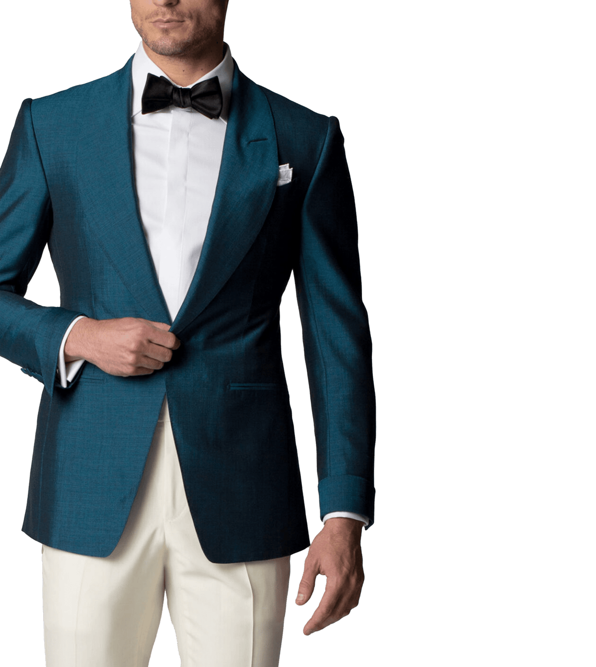 (product) Emerald Mohair & Silk Bespoke Dinner Jacket - custom suits nyc bespoke tailor midtown, noho