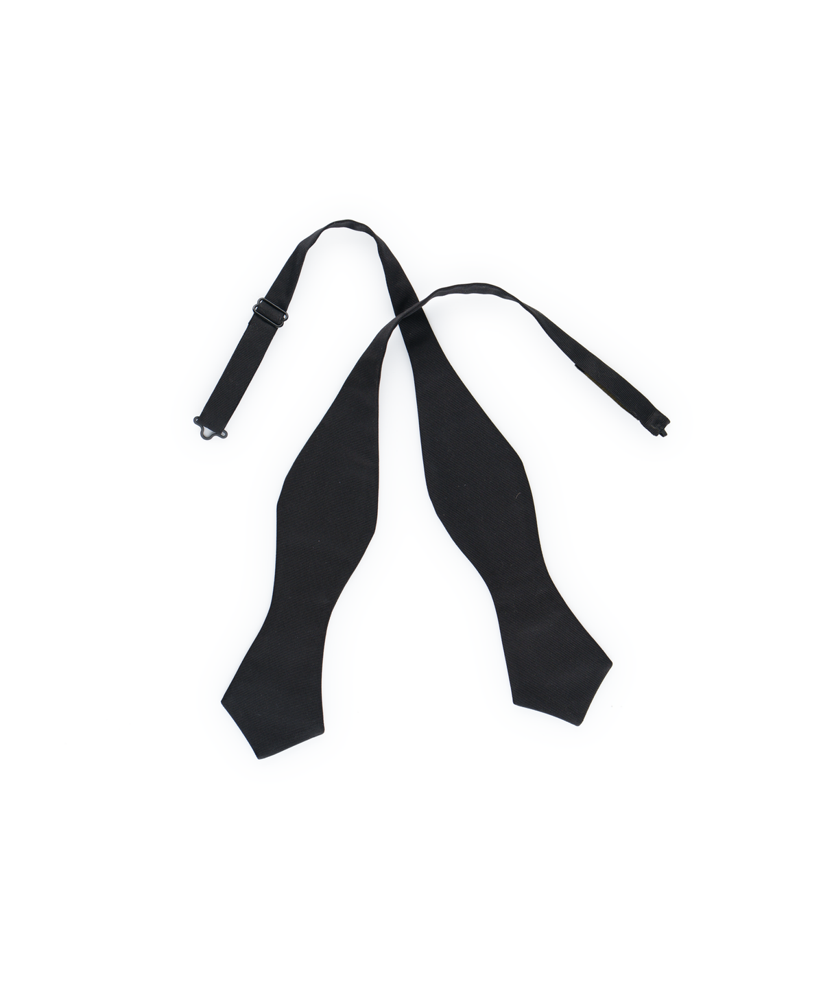 Black Silk Grosgrain Diamond Point Self-Tie Bowtie by Michael Andrews Bespoke - custom suits nyc bespoke tailor midtown, noho