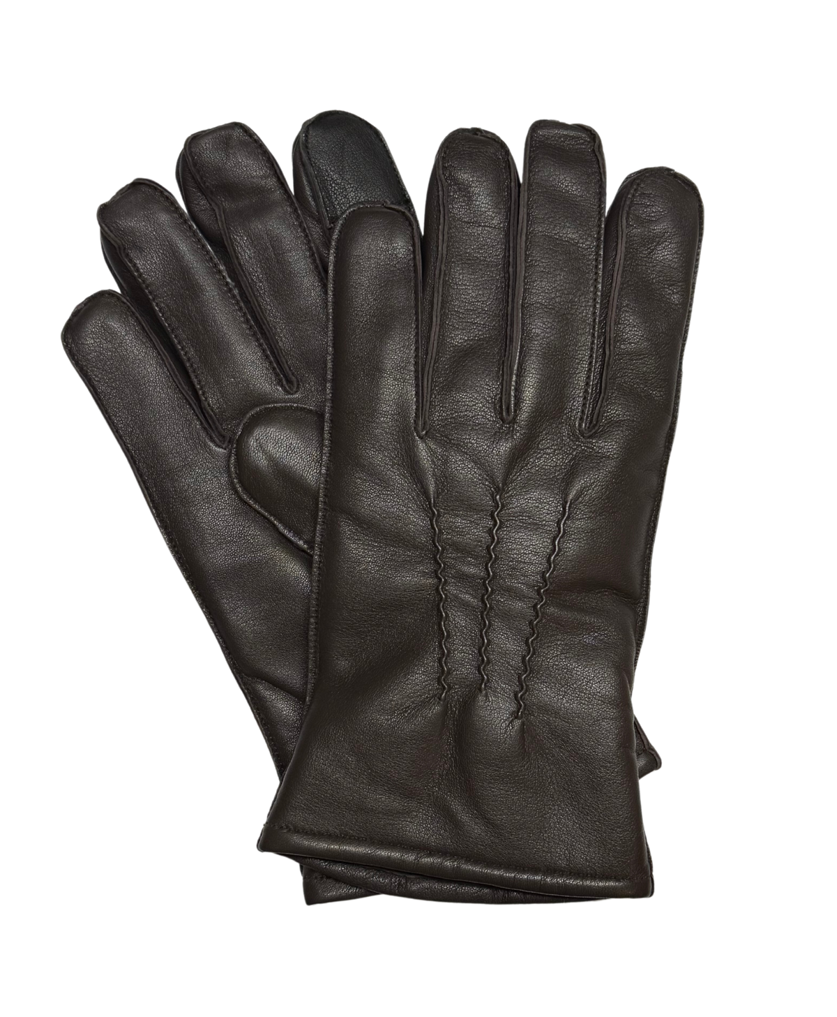brown-sheepskin-gloves-for-smartphone - Brown Sheepskin Dress Gloves for Smartphones - custom suits nyc bespoke tailor midtown, noho