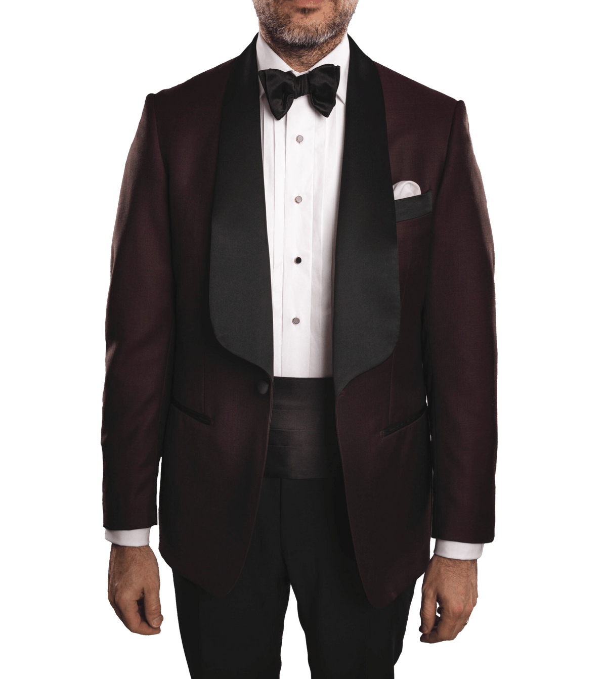 (product) MTM Maroon Sharkskin Dinner Jacket - custom suits nyc bespoke tailor midtown, noho