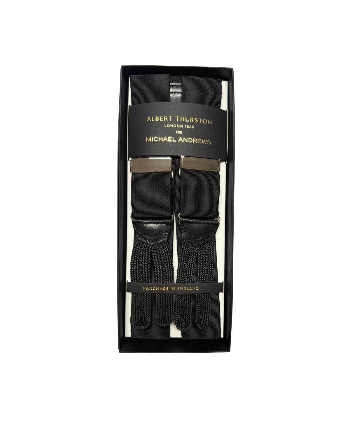 Grosgrain Suspenders with Silver Hardware - custom suits nyc bespoke tailor midtown, noho