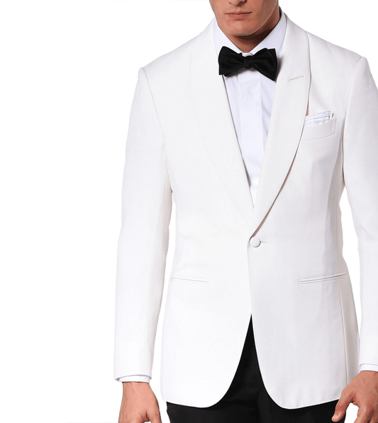 (product) Ivory Barathea Classic Bespoke Dinner Jacket - custom suits nyc bespoke tailor midtown, noho