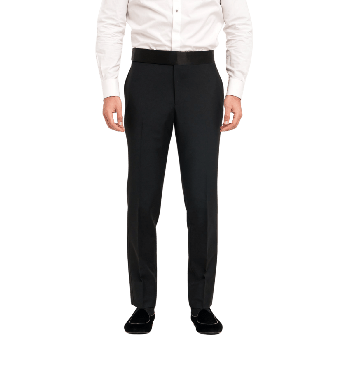 MAB-Black-Wool-Tuxedo-Pant-In-Stock - custom suits nyc bespoke tailor midtown, noho