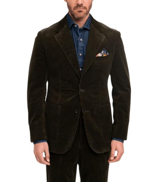 MAB Olive Green Corduroy Sport Coat - custom suits nyc bespoke tailor midtown, noho