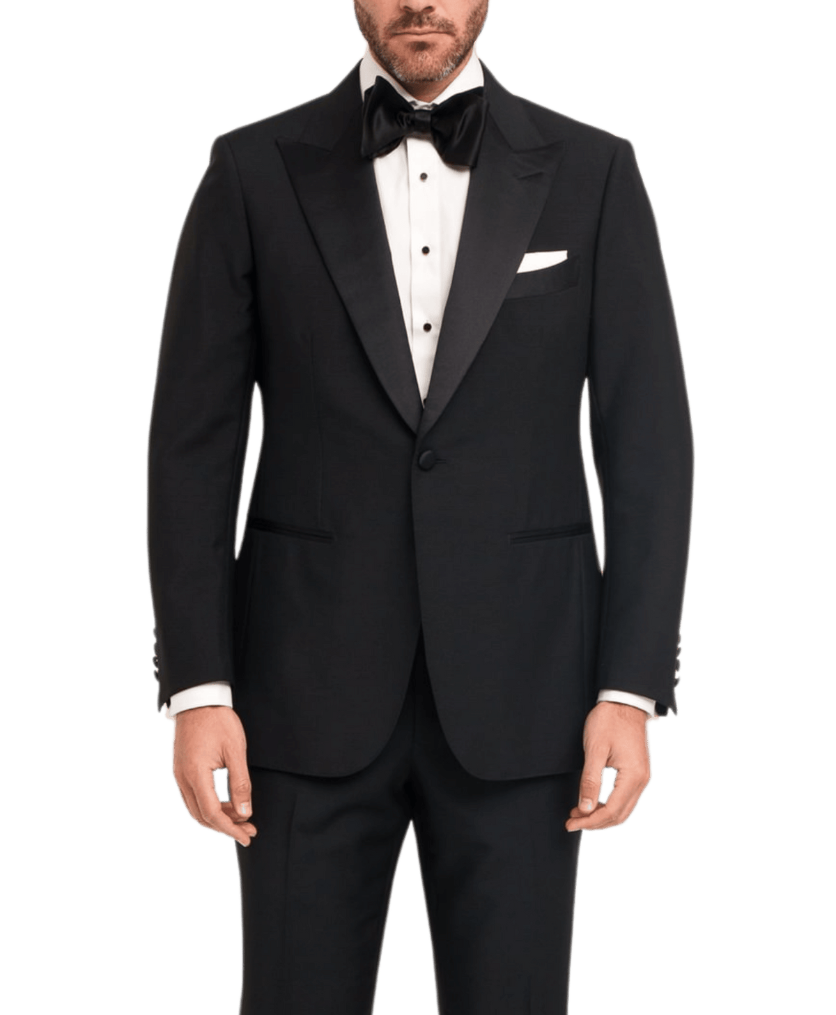 Michael Andrews Classic Black Wool Tuxedo In Stock - custom suits nyc bespoke tailor midtown, noho