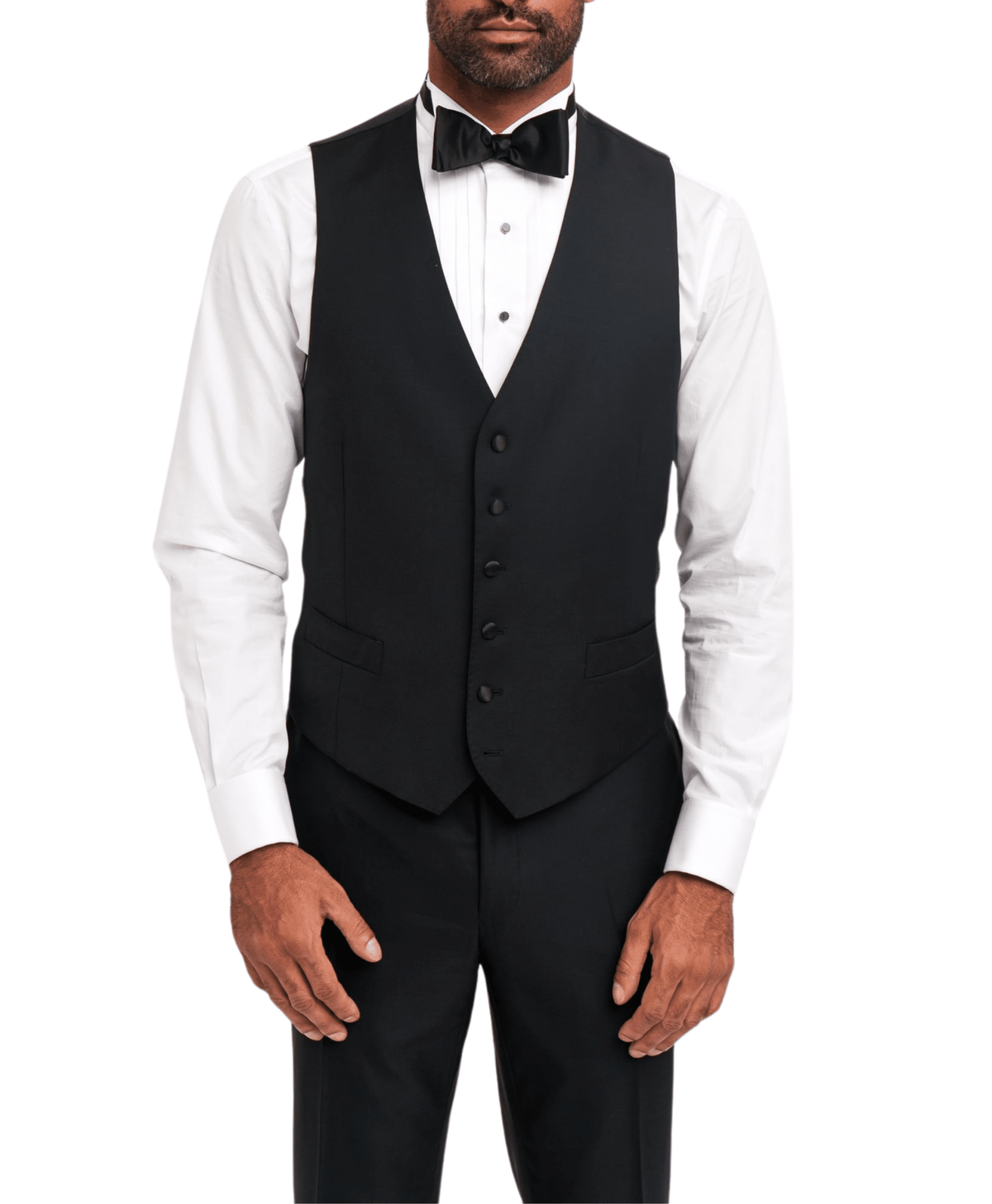Michael-Andrews-Black-Wool-Tuxedo-Vest-In-Stoc - custom suits nyc bespoke tailor midtown, noho