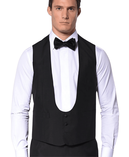 Michael-Andrews-Classic-Black-Mohair-U-Front-Vest - custom suits nyc bespoke tailor midtown, noho