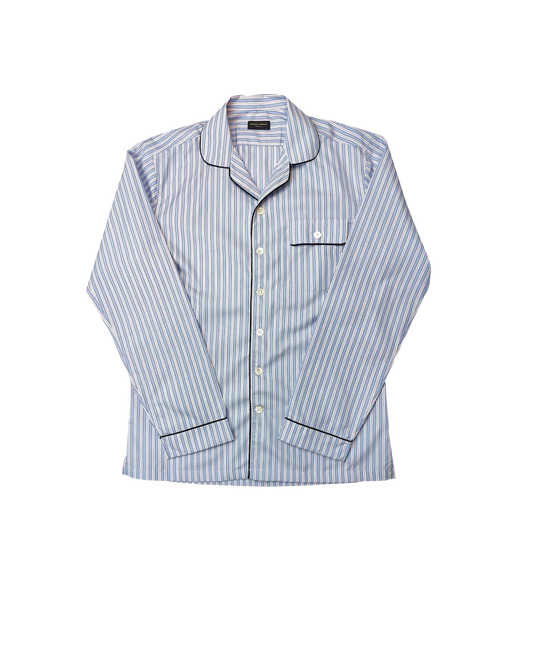 MAB Custom Light Blue Stripe Pajama Pants - custom suits nyc bespoke tailor midtown, noho