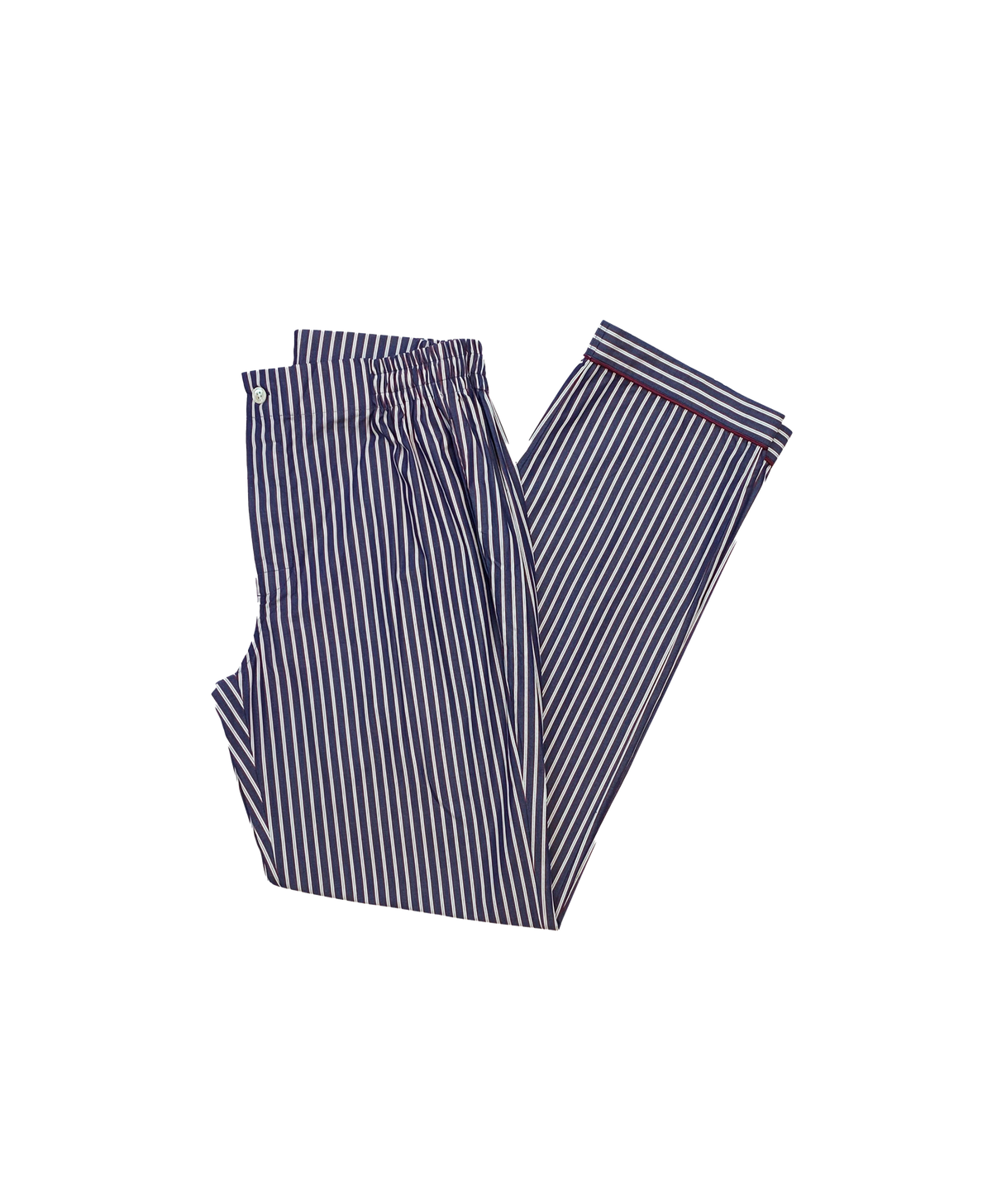 Red and Dark Blue Stripe Pajama Pants - custom suits nyc bespoke tailor midtown, noho
