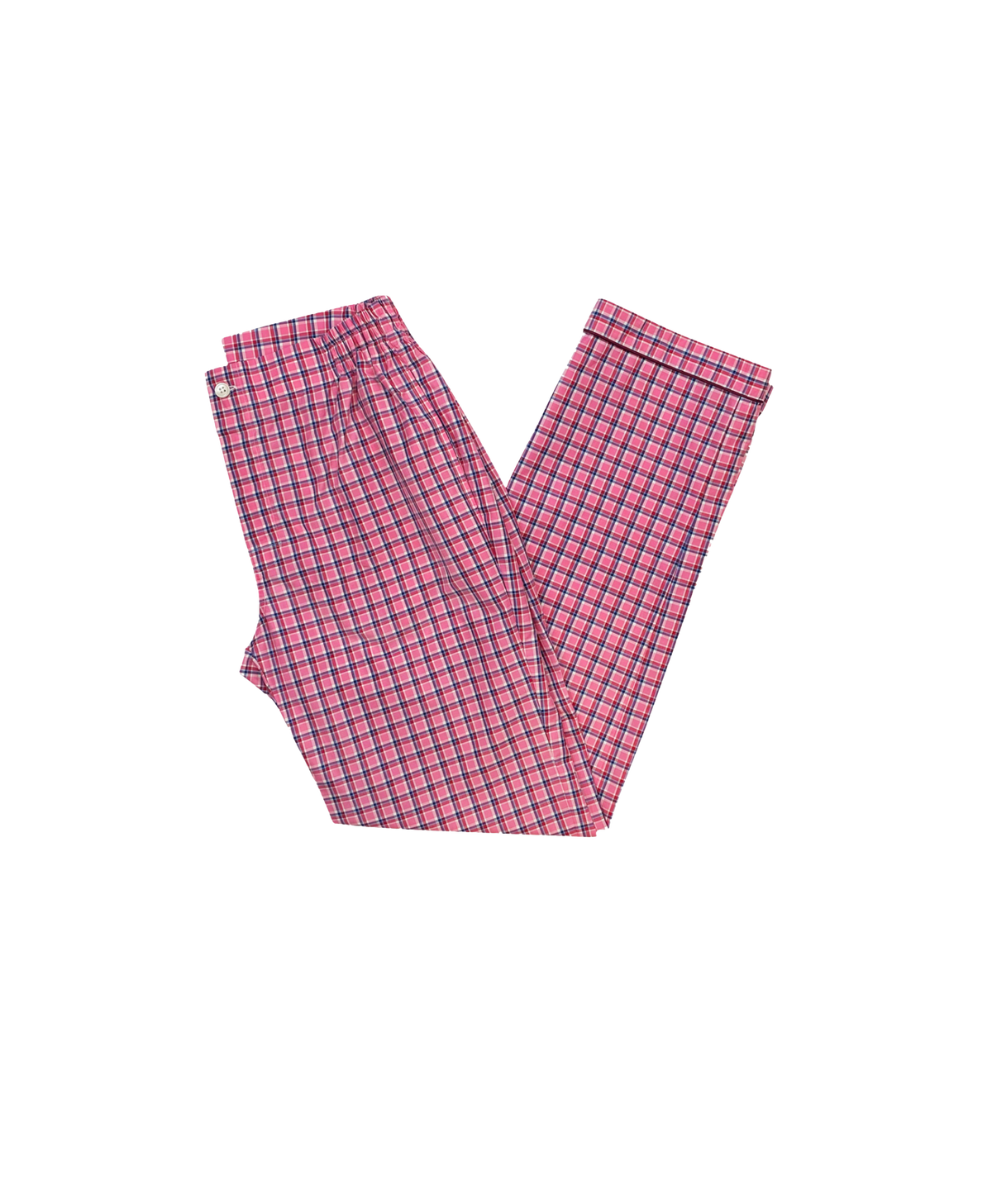 Custom Red and Pink Check Pajama Pant - custom suits nyc bespoke tailor midtown, noho