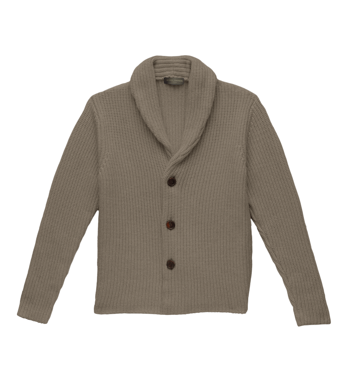 Beige Heavy Guage Cardigan Sweater - custom suits nyc bespoke tailor midtown, noho