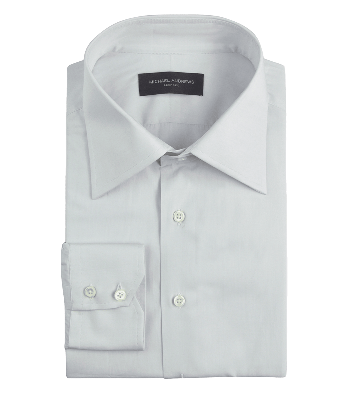 Michael-Andrews-Light-Grey-Poplin-Italian-Collar-Shirt.png - custom suits nyc bespoke tailor midtown, noho