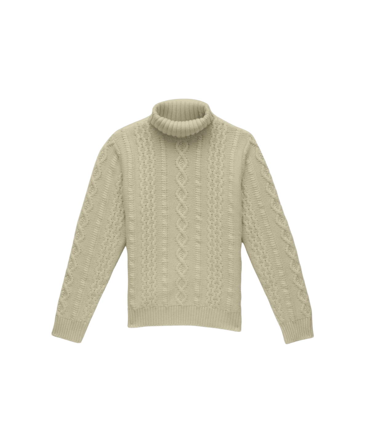 Michael Andrews Bespoke Merino Wool Fisherman's Turtleneck in White - custom suits nyc bespoke tailor midtown, noho