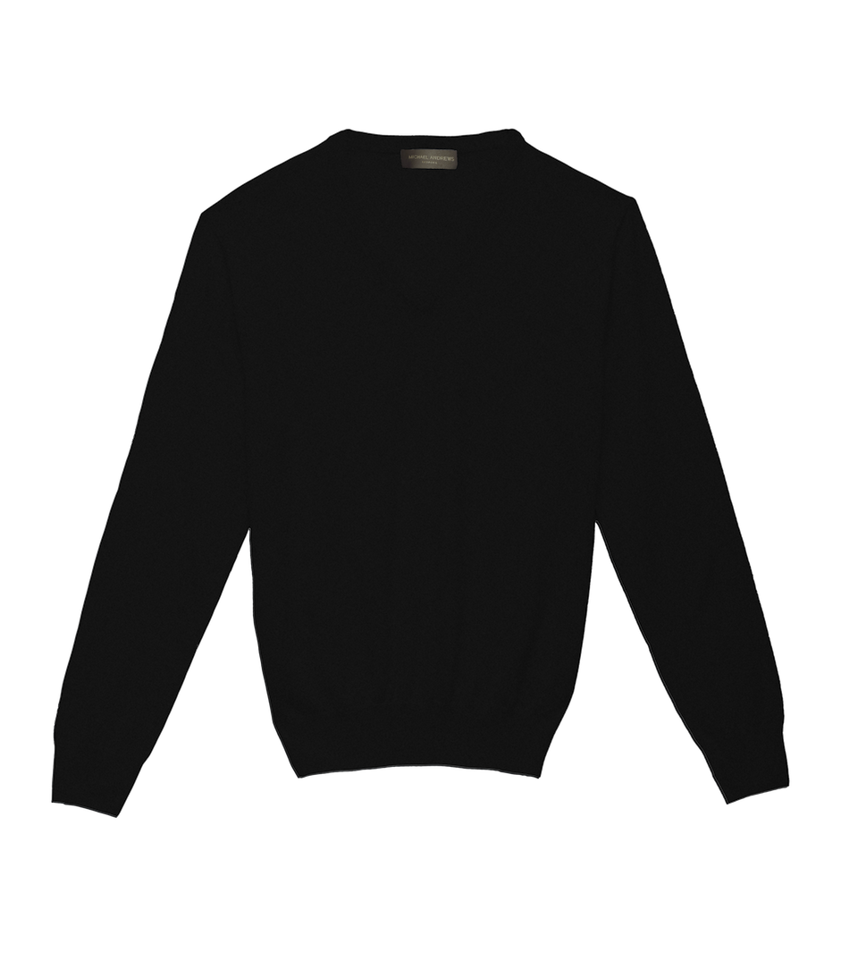 Michael Andrews Custom Merino Wool V Neck Sweater - custom suits nyc bespoke tailor midtown, noho