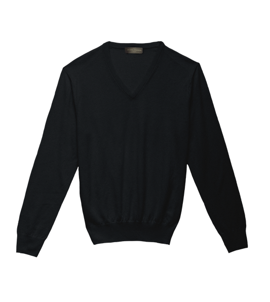 Michael Andrews Custom Merino Wool V Neck Sweater - custom suits nyc bespoke tailor midtown, noho