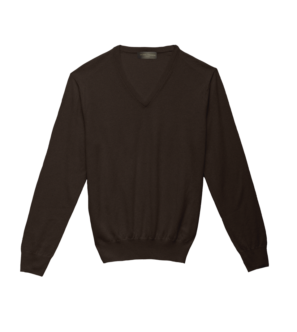 Michael Andrews Custom Merino Wool V-Neck - custom suits nyc bespoke tailor midtown, noho
