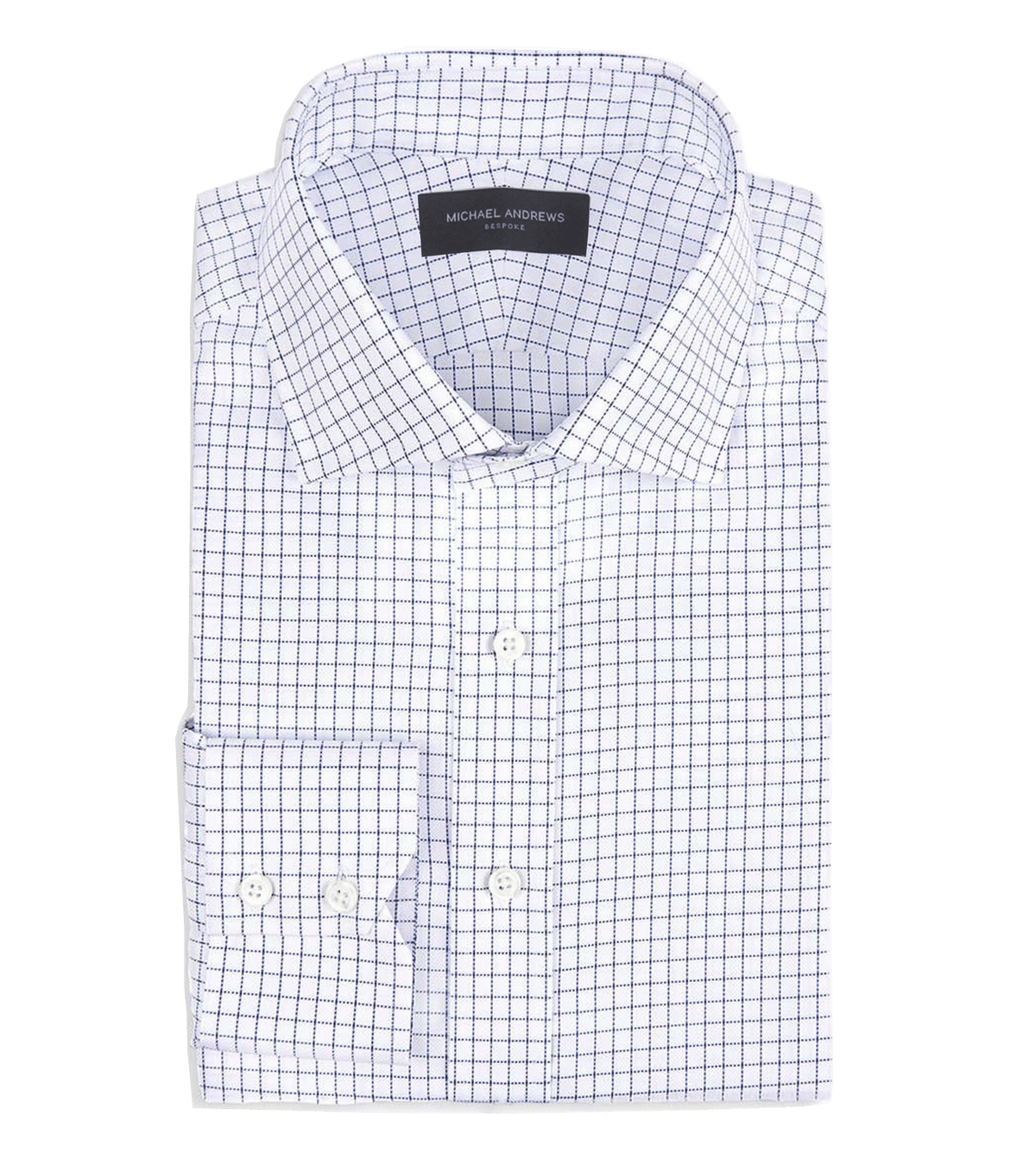 Michael-Andrews-Navy-Royal-Oxford-Check-Spread-Collar-Shirt.png - custom suits nyc bespoke tailor midtown, noho