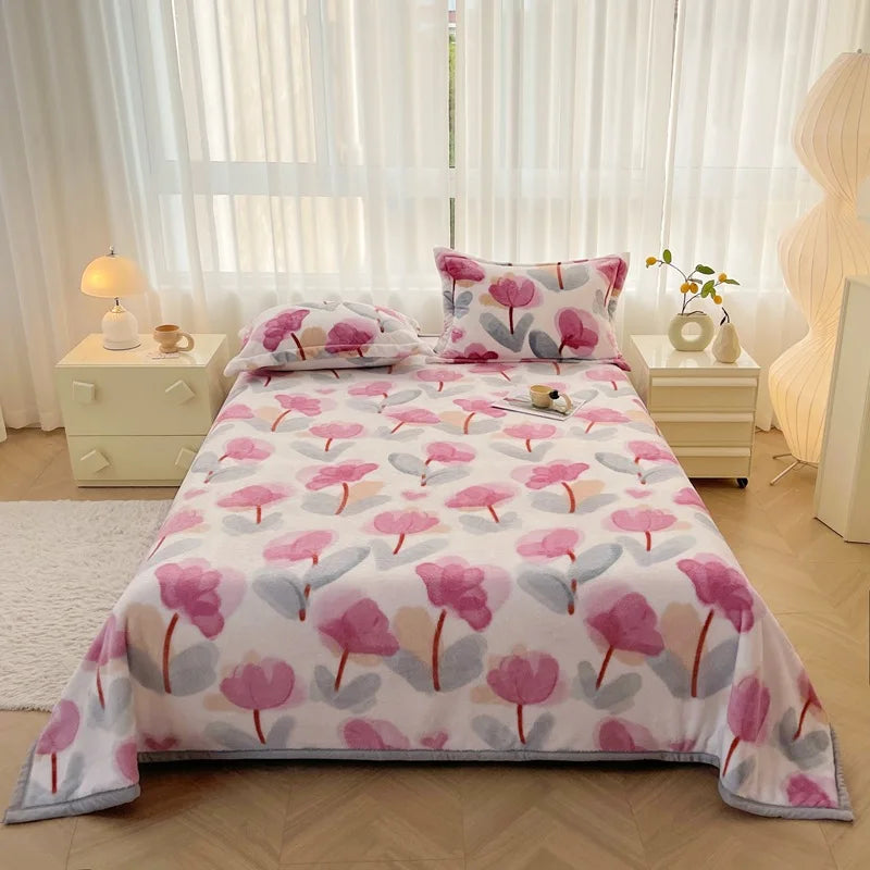 Afralia™ Cartoon Print Flannel Sofa Cover – Lightweight Plush Blanket for Adults
