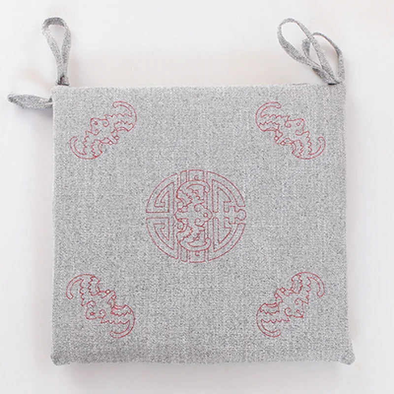 Afralia™ Linen Seat Cushion: Comfortable Non-slip Chair Pad with Strap