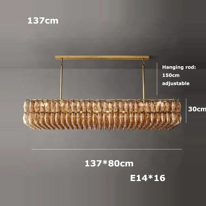 Afralia™ Modern Luxury Glass Shade Brass/Black LED Chandelier, Art Deco Dining Room Ceiling Light
