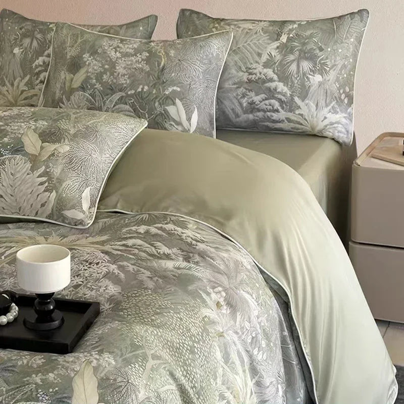 Afralia™ Summer Rayon Bedding Set: Cooling, Breathable, Skin-Friendly Comforter Set