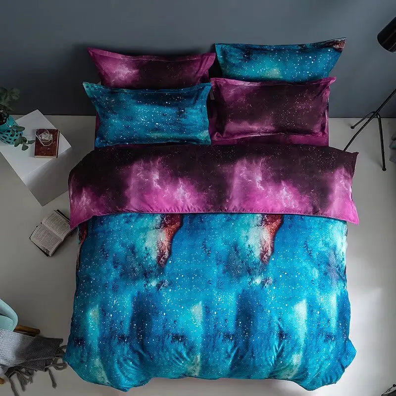 Afralia™ Romantic Starry 3D Printed Duvet Cover Set for Single Double Bed