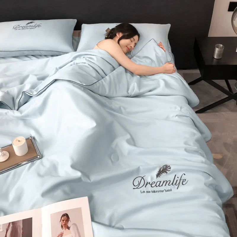 Afralia™ Silk Single Summer Cooling Quilt | Lightweight & Breathable Comforter for Home