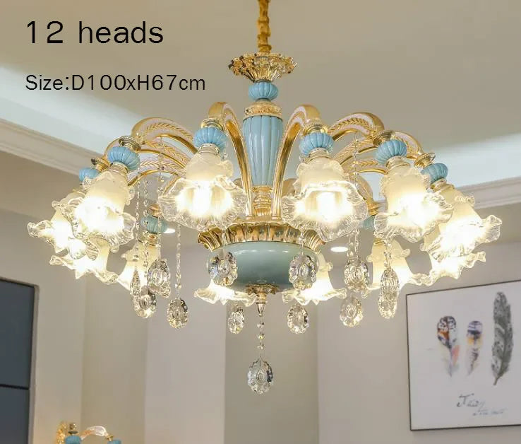 Afralia™ Crystal Chandelier Light - Modern Nordic Living Room Bedroom Lamp