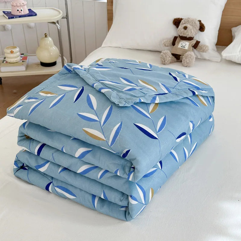 Afralia™ Floral Print Summer Quilt - Soft, Lightweight, Breathable Blanket