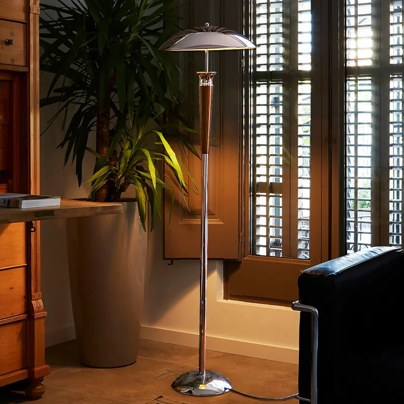 Afralia™ Industrial Desk Lamp Medieval Style Wood/Iron LED Floor Lamp